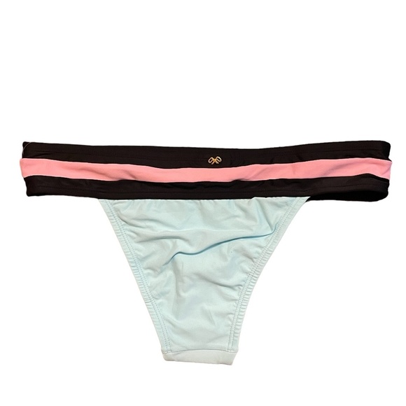 NWT PilyQ Banded Colorblock Teeny Bikini Bottom in Cosmopolitan - Picture 5 of 5